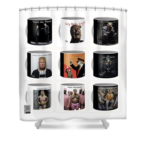 Trump's - Convict Coffee Cups 2 - Shower Curtain