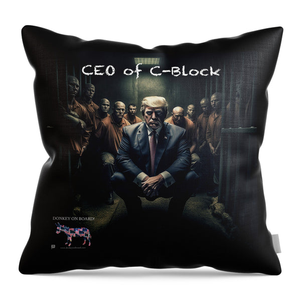 CEO of C Block - Throw Pillow