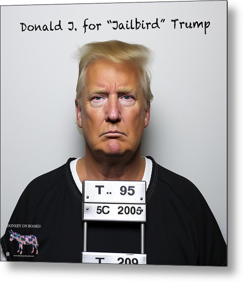 Donald J. Jailbird Trump - Metal Print