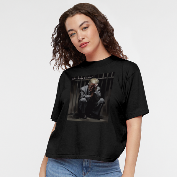 "What have I Done?" Women's Boxy Tee - black