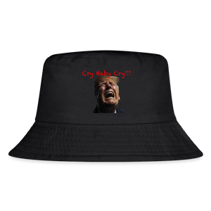 "Cry Baby Cry" Kid's Bucket Hat - black