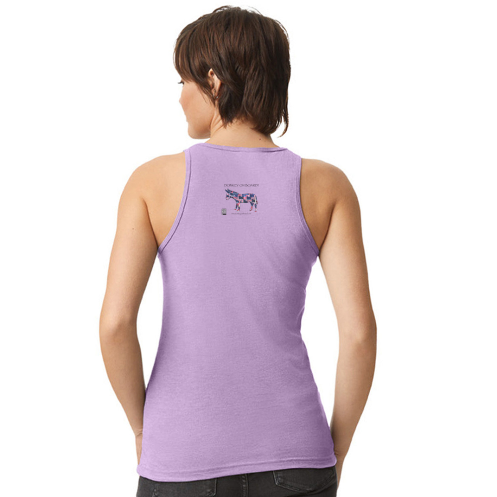 "Cry Baby Cry" American Apparel Women’s Racerneck Tank - lilac