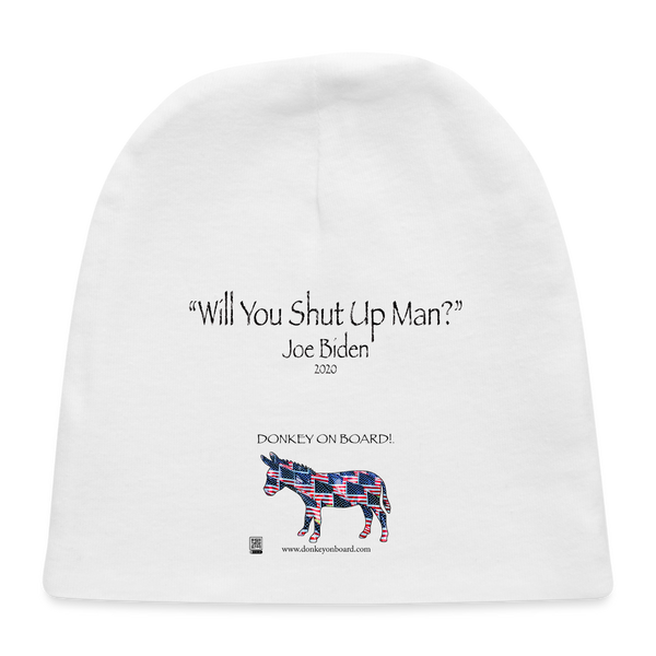 Beanie with Biden's "Will You Shut Up Man?" - white